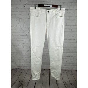 Blue Essence White Straight Leg Mid Rise Women’s Denim Jeans 14 (33 x 32)